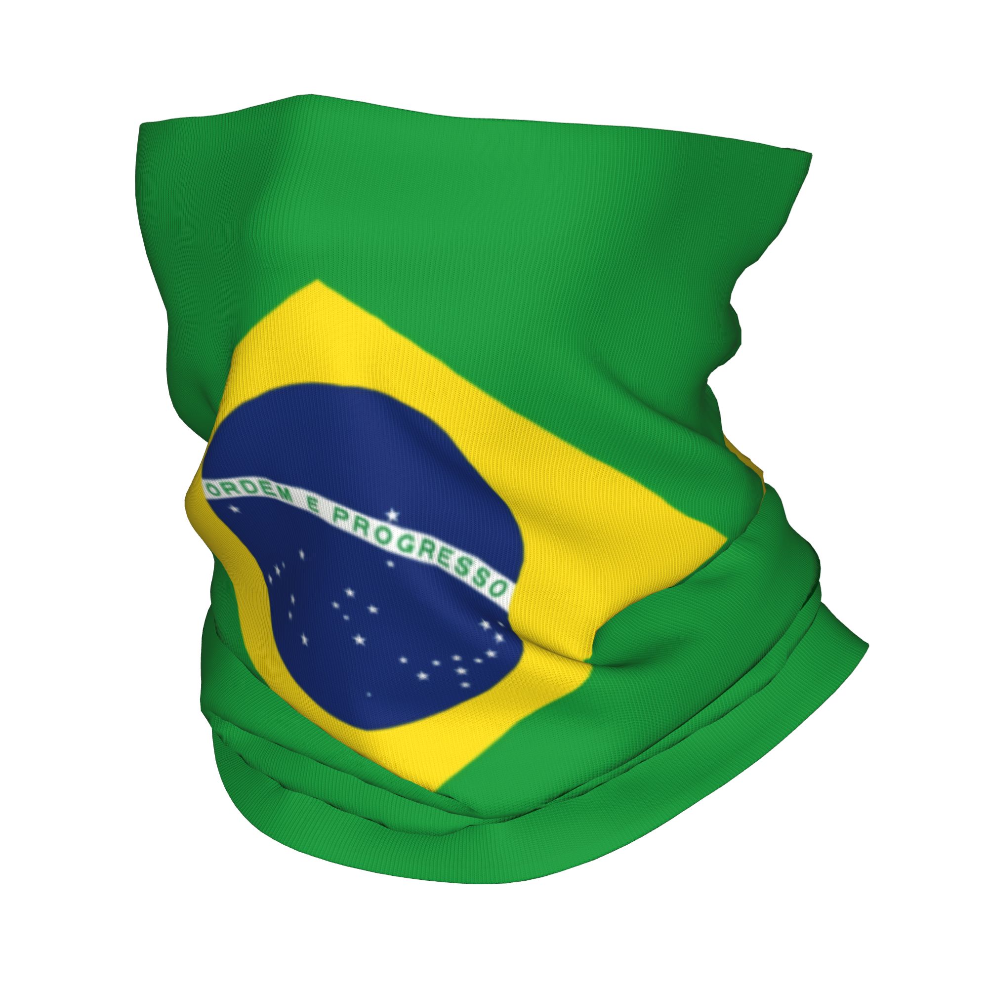 Neck Gaiter Face Cover - Bandana com bandeira do Brasil personalizada,